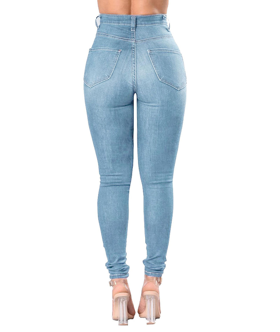 Thumbnail: HOLE Denim Women 2025 High Waist Ripped Jeans for Women Skinny Black Pockets Jea
