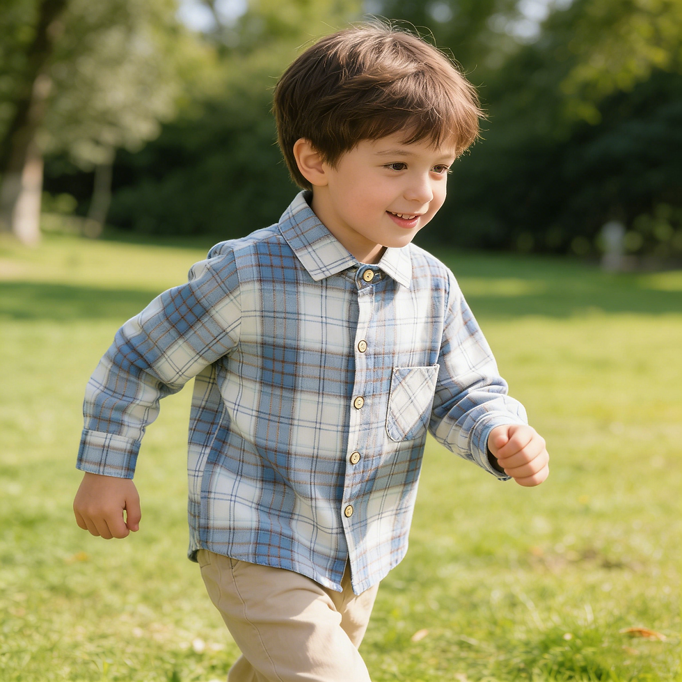Thumbnail: Baby Boys Plaid Shirts Spring Autumn Long Sleeve Casual Cotton Shirt Classic Ver