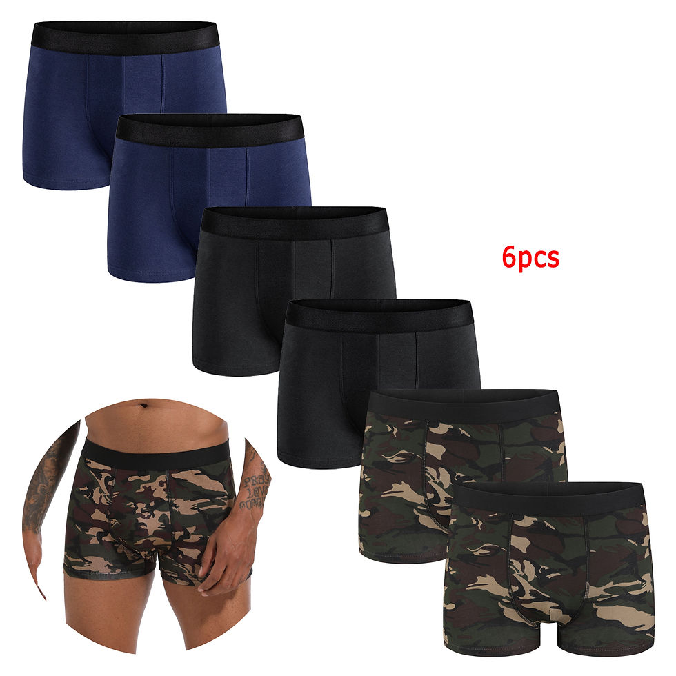 Thumbnail: 6pcs Pack Cotton Boxer Briefs Men shorts Panties Underwear For Man Brand And Und