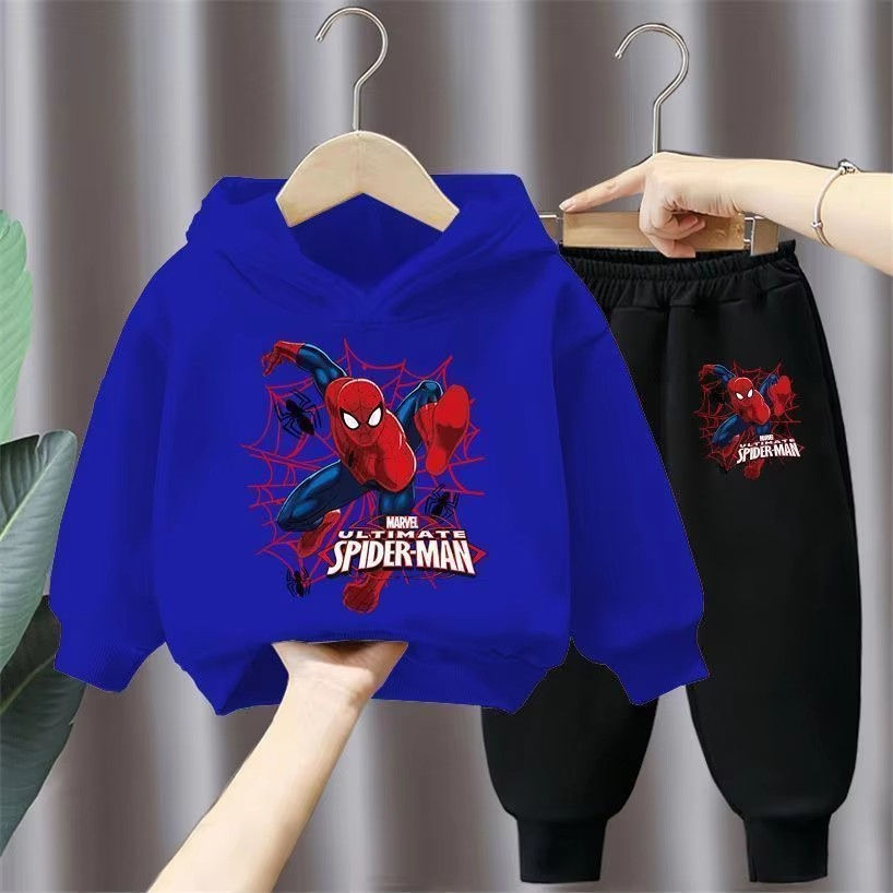 Thumbnail: Marvel Spring Autumn Children's Clothing Sets Boys Cartoon Sweatshirt+Sweatpant 