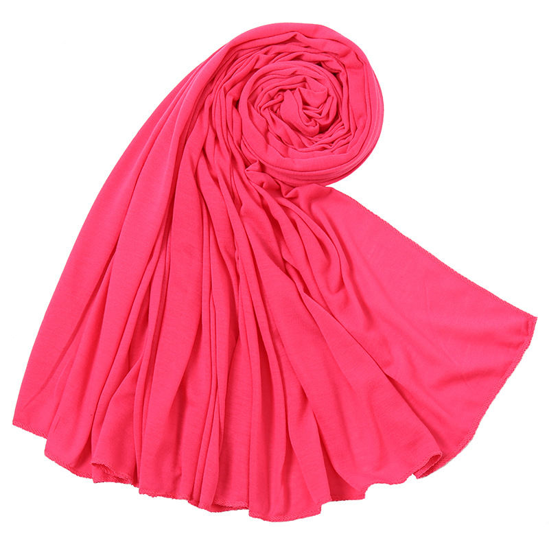 Thumbnail: Hot Muslim Fashion Woman Soft Hijabs Scarf Shawl Plain Cotton Jersey Scarves Tur