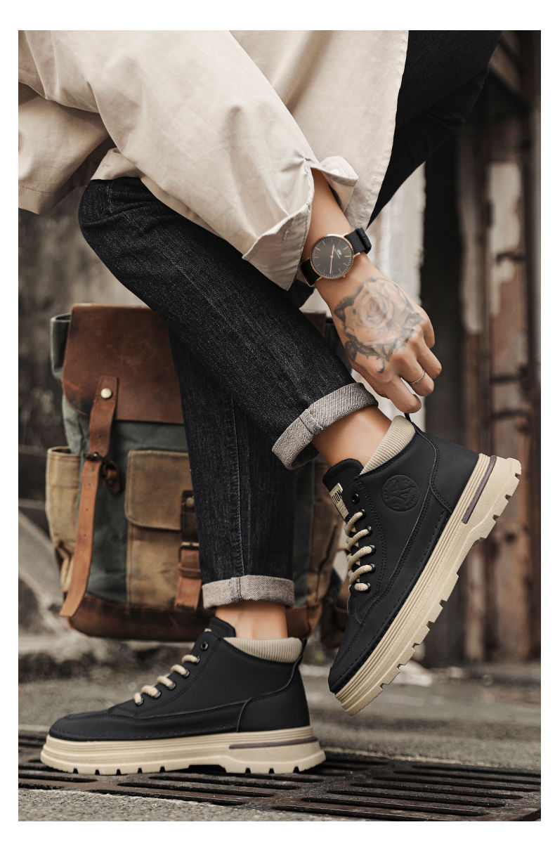 Thumbnail: Men's Tooling Boots Autumn Winter Casual Boot for Men Personality Street Non-sli