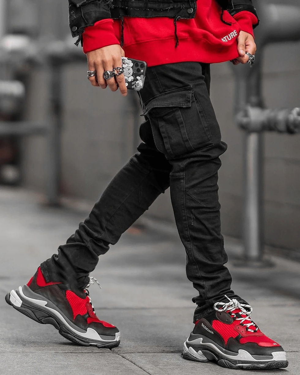 Thumbnail: New Spring New Hot Sale Stretch Men's Jeans Fashion Trendy Casual Knee Wear-Resi