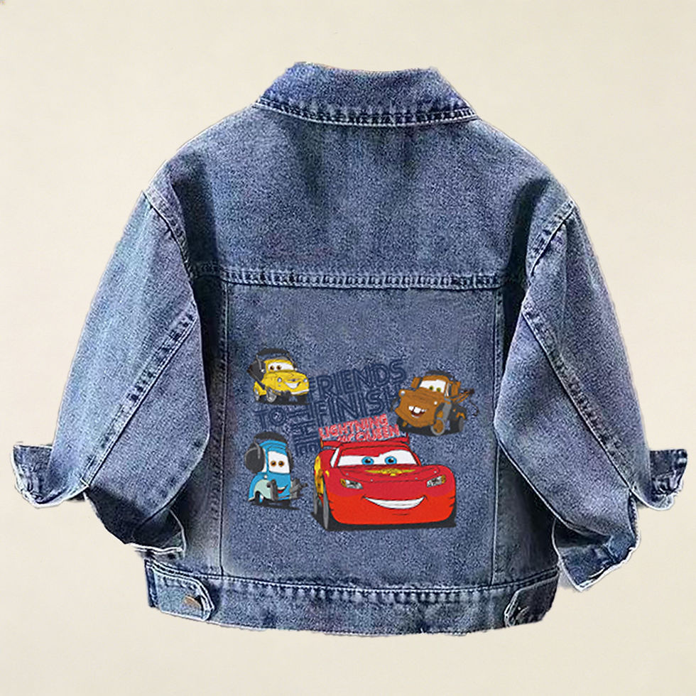 Thumbnail: Disney Denim Jacket for Kids Boys Girls Long Sleeves Coat Minnie Daisy Lightning