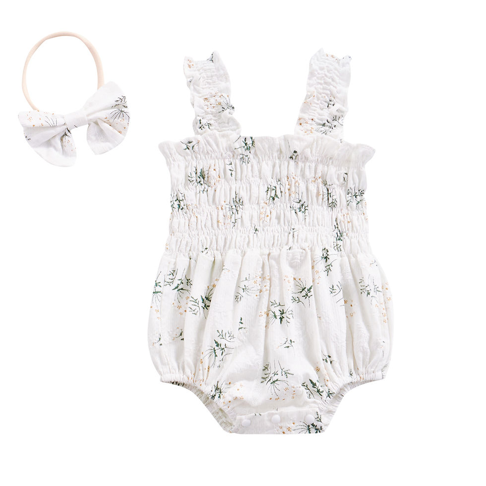 Thumbnail: ma&baby 0-24M Baby Girl Romper Newborn Infant Jumpsuit  Floral Print Sleeveless 