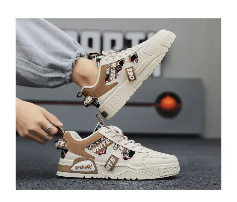 Thumbnail: New Skateboard Mens Shoes Summer Sneakers Leather Casual Fashion Outdoor Running
