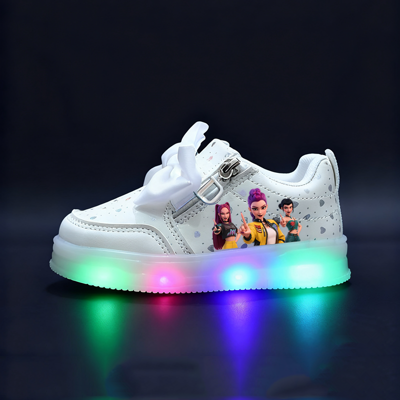 Thumbnail: Anime Cartoons Children LED Shoes KPop Demon Hunters Luminous Sneakers 2-6 Year 