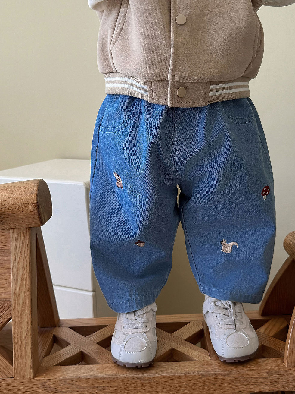 Thumbnail: 2026 Fall New Toddler Kids Pants Cotton Cartoon Embroidered Harem Pants Baby Boy