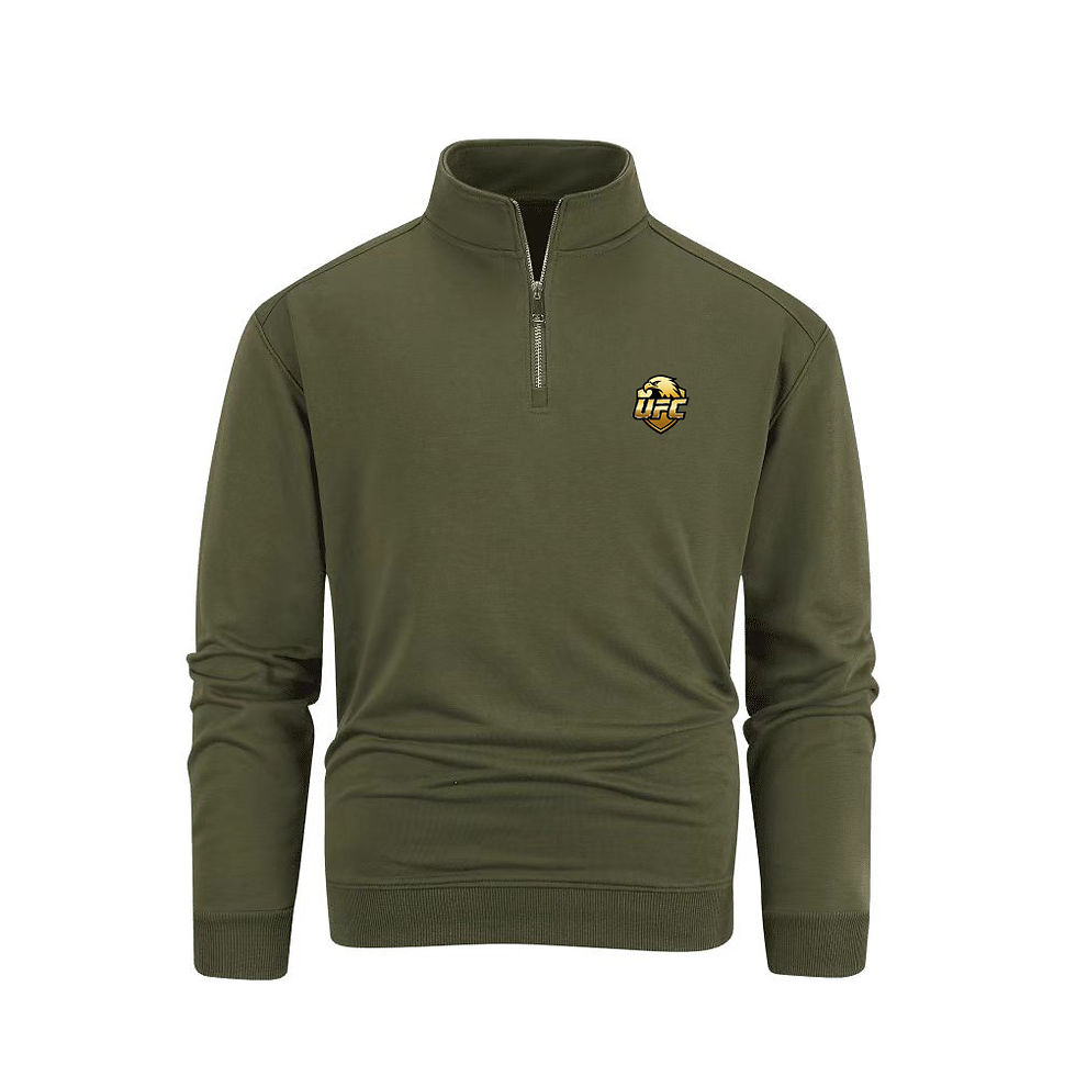 Thumbnail: Men's Quarter Zip Stand Collar Sweatshirt Casual Knitted Pullover with Chest Bad