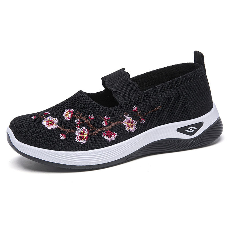 Thumbnail: ​Women's Shoes 2025 Summer Casual Sneakers Breathable Embroidered Chunky Sole 