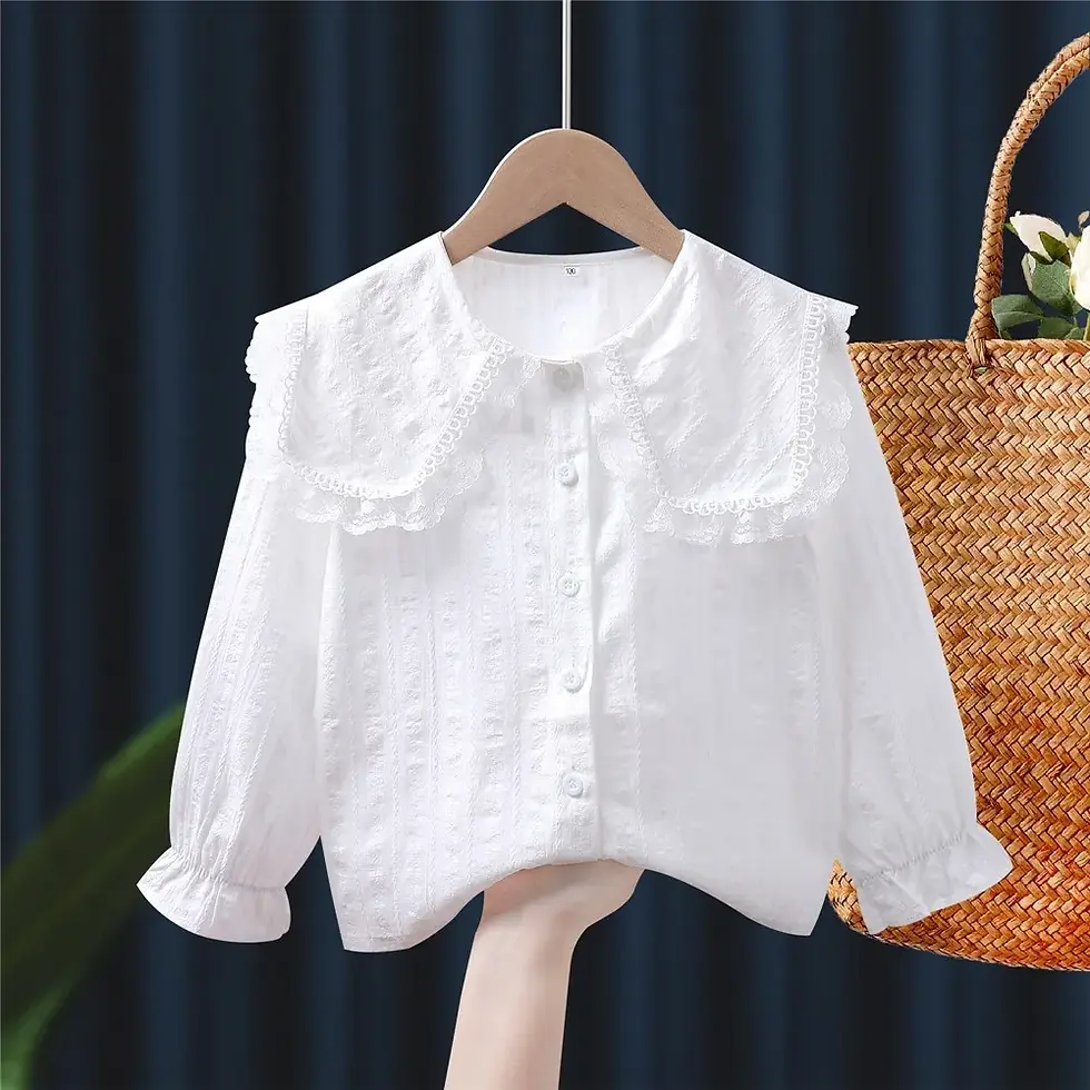 Thumbnail: Children's Clothing Blouse for Girls Kids Shirts Toddler Girl Clothes Top Vintag