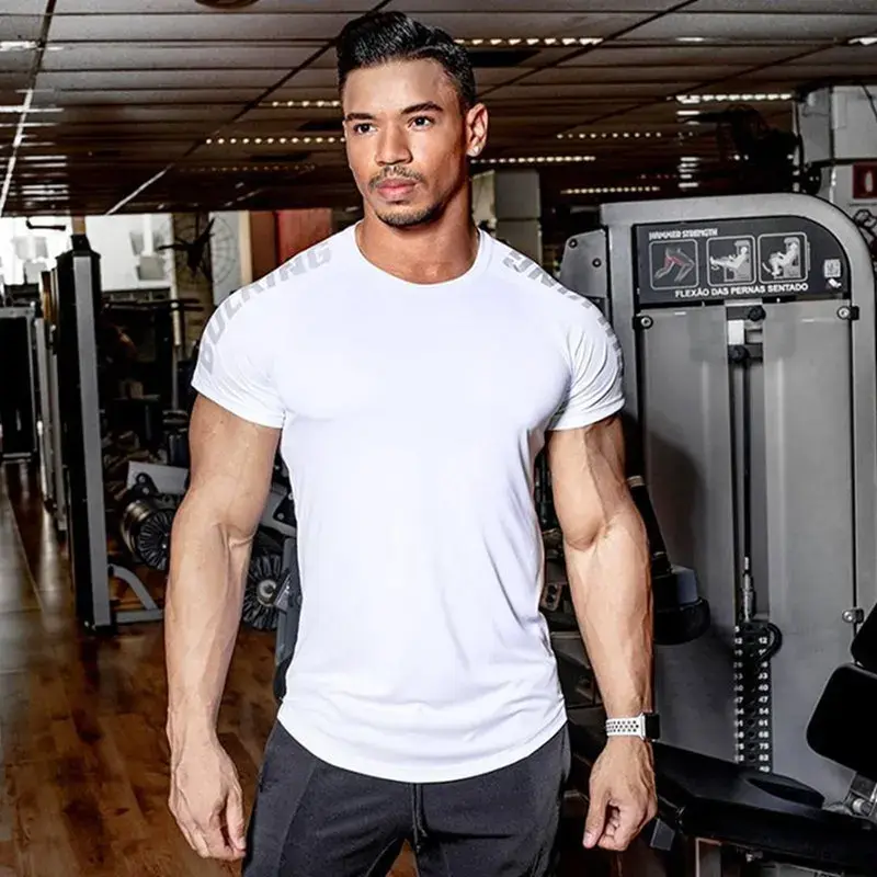 Thumbnail: 2026 Men Running Sports T-shirt Training Quick Dry Tight Short Sleeves Shirt Bod