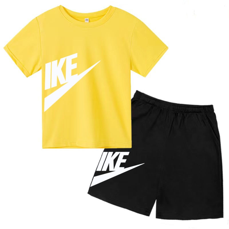 Thumbnail: Summer Kids New Clothes Brand T-shirt+Shorts Two-piece set Fashion Letter Boy  G