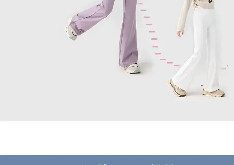 Thumbnail: 2025 Women's Flared Pants Elastic High Waisted Yoga Pants Mid Size Children's Fa