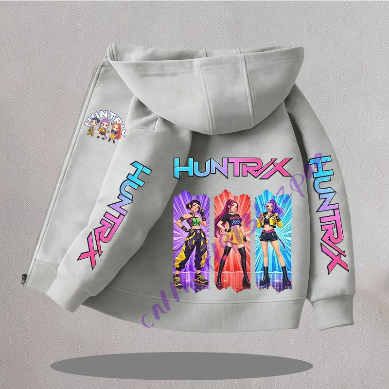 Thumbnail: 2026 Funny Zip Up Sweatshirts Kpop Demon Hunters Hoodie Children Clothes Kid Gir