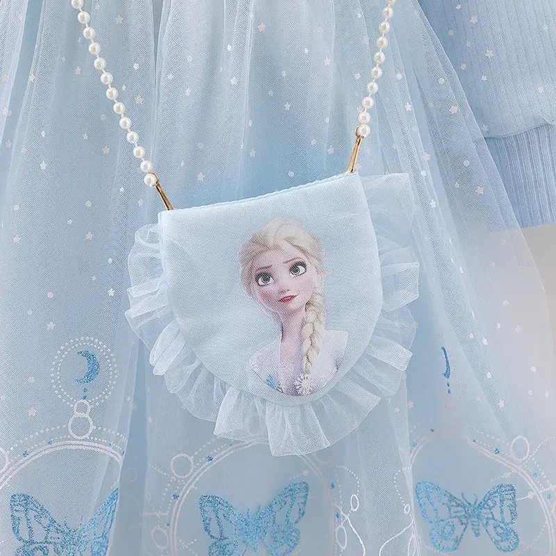 Thumbnail: New Disney Elsa Princess Dress Baby Girls Dress Kids Dress Party Long-sleeved Fo