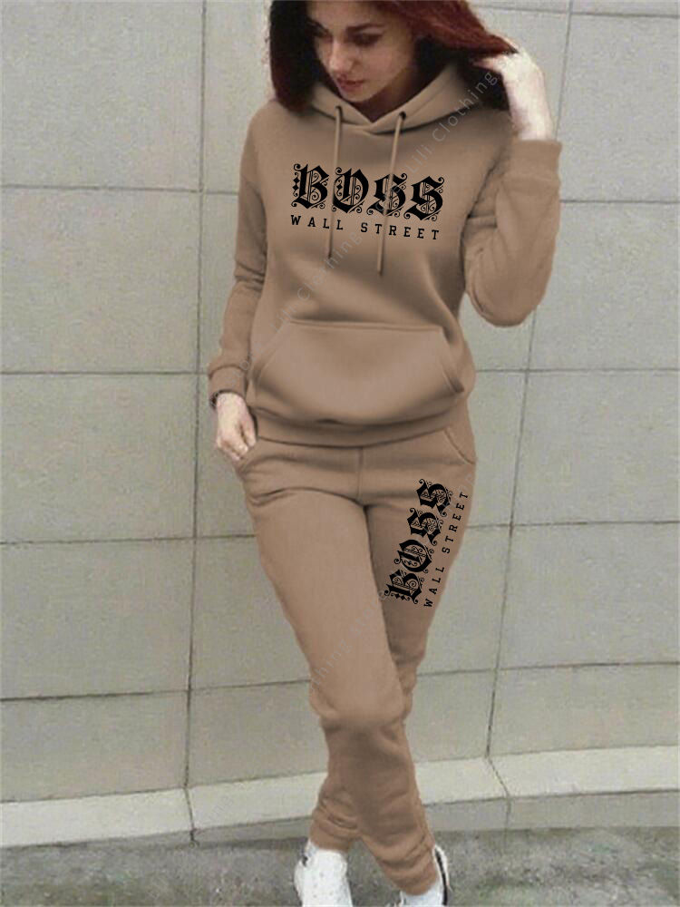 Thumbnail: Pants Sets Womens Clothing Hoodie Suit High quality Sweatshirt Sweatpant 2 Piece