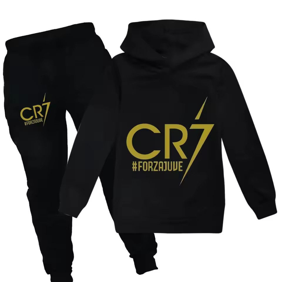 Thumbnail: Spring Autumn Cr7 Print Children's Hoodies Set Kids Top+pants Suit Baby Clothes 
