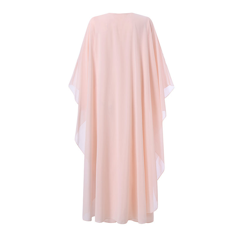 Thumbnail: ZANZEA Women Chiffon Abaya Eid Mubarek Muslim Dresses Robe Long Sleeve Hijab Ves