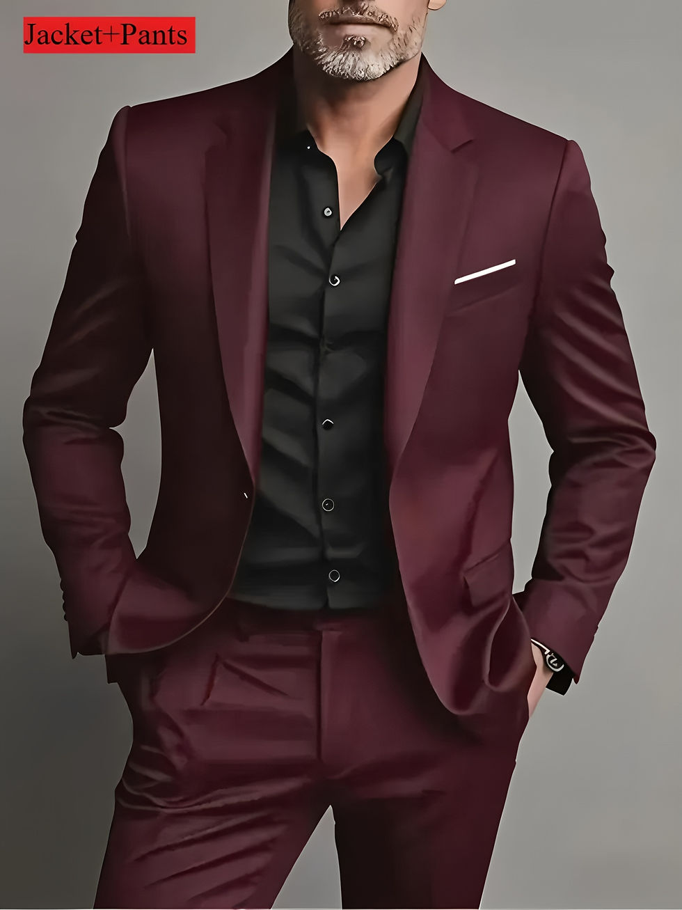 Thumbnail: 2 Pieces Extra Large Size Suits For Men Wedding Groom Tuxedos Prom Sets Business