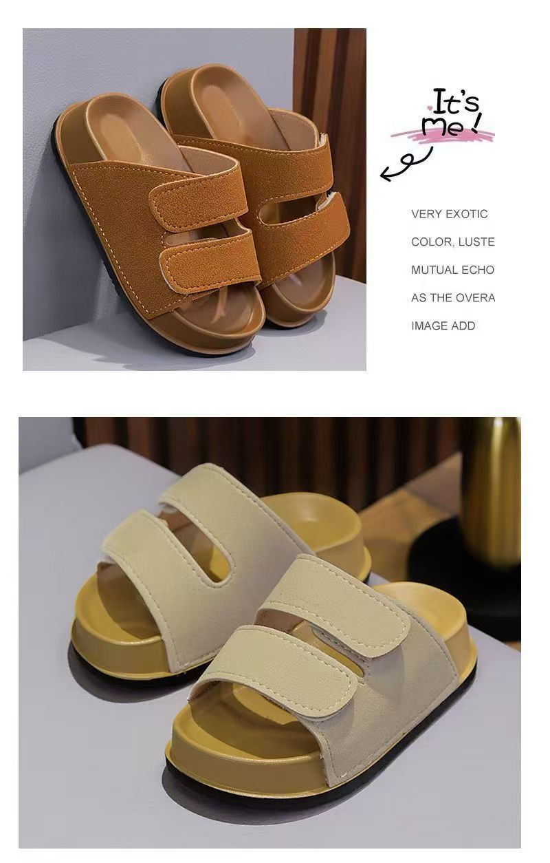 Thumbnail: New Summer Kids Beach Cork Sandals for Girls Boys Children Outdoor Casual Solid 
