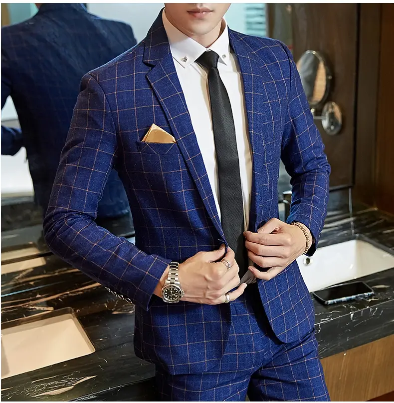 Thumbnail: 2025 Suit (Blazer+ Pants) Men's Boutique Fashion, Business Gentleman, Slim Fit, 