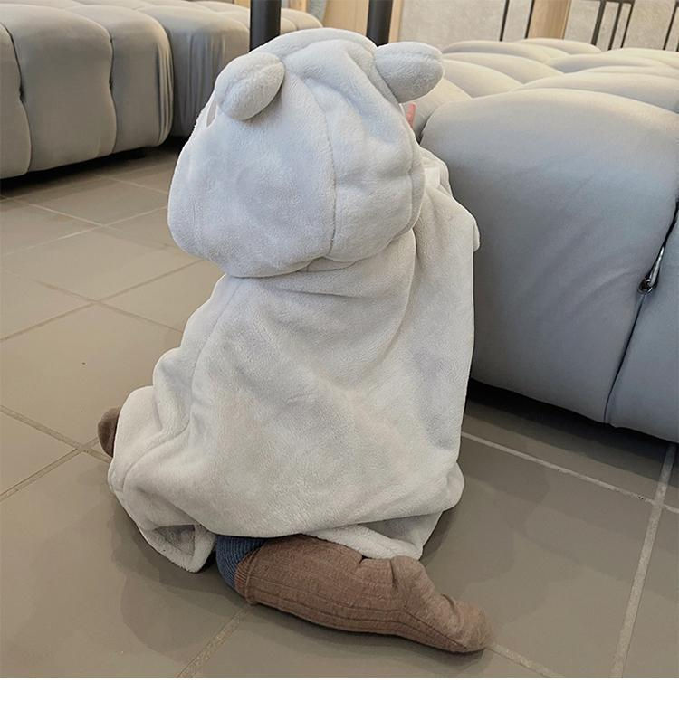 Thumbnail: Winter Baby Hooded Cloak Windproof Thicken Outerwear for Boys Girls Newborn Infa