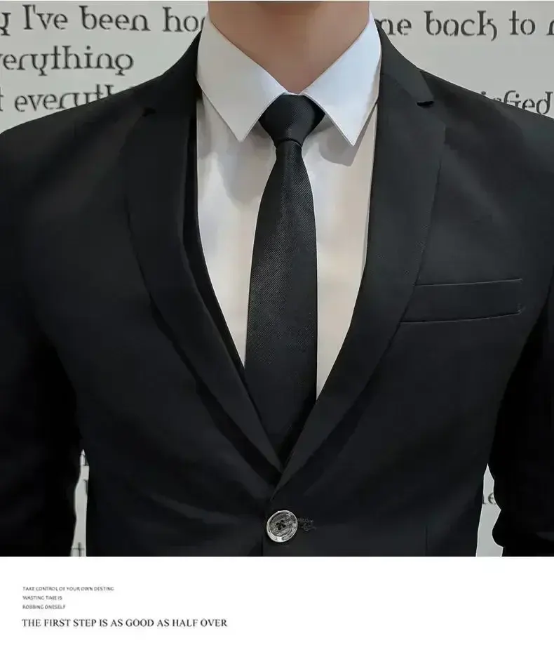 Thumbnail: Suit (Blazer+ Vest + Pants) Men's Fashion Business Outdoor Trend Solid Color Cas