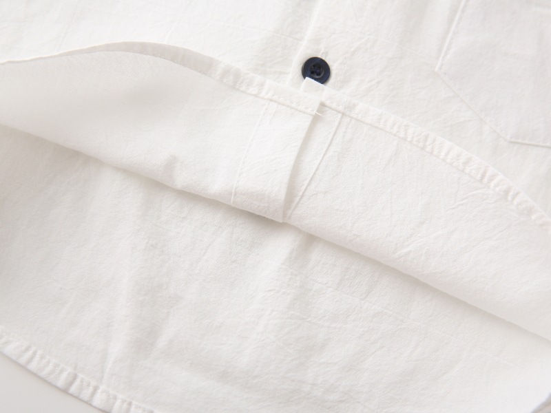 Thumbnail: New 3-12 Years Spring Autumn Boys Shirt Solid Color Single Breasted Stand Collar