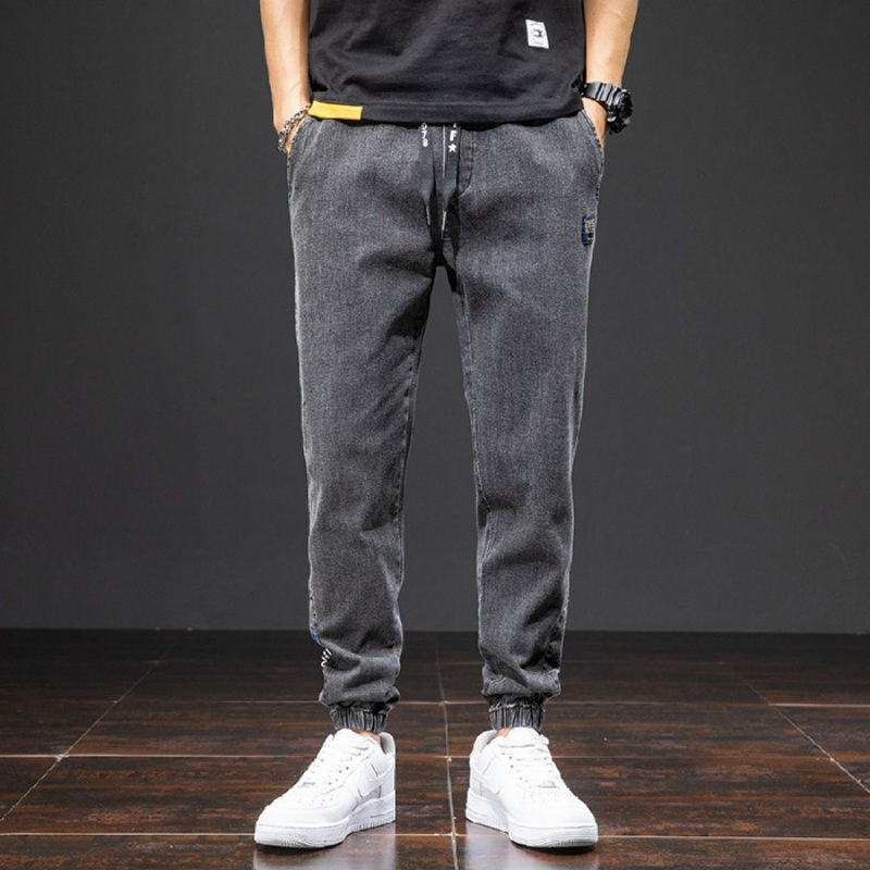 Thumbnail: Spring Summer Black Blue Cargo Jeans Men Streetwear Denim Jogger Pants Men Baggy