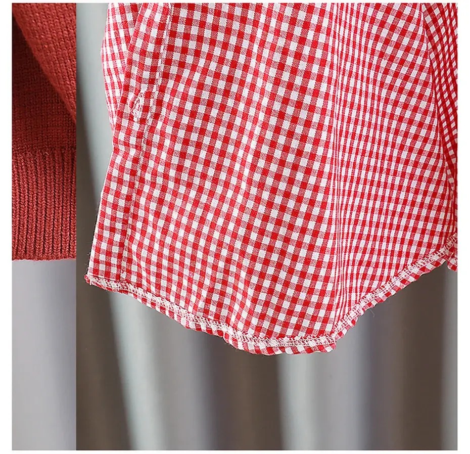 Thumbnail: Girl's shirt Spring and Autumn children's long sleeved plaid shirt Youth casual 