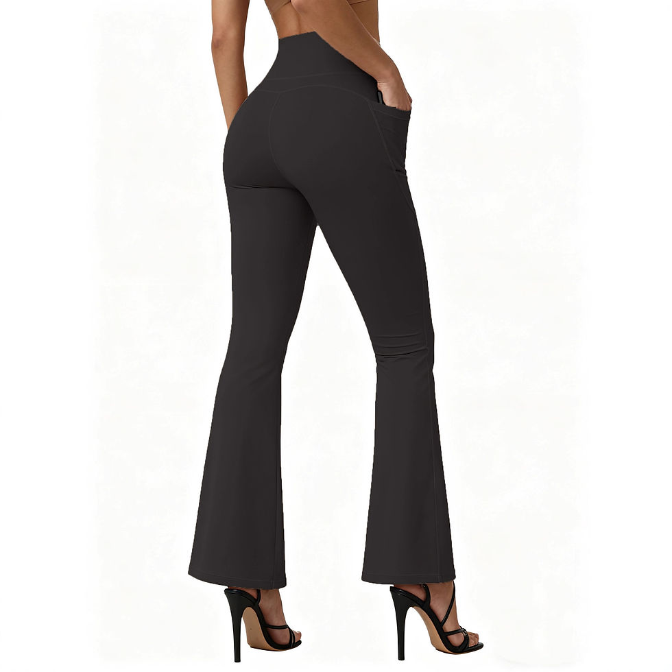Thumbnail: High Waisted Flared Yoga Leggings Women Butt Lifting with Pocket Design Wide Leg