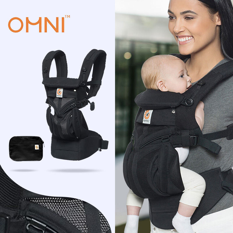 Thumbnail: Ergobaby All Carry Positions Breathable mesh baby carrier, enhancing lumbar supp