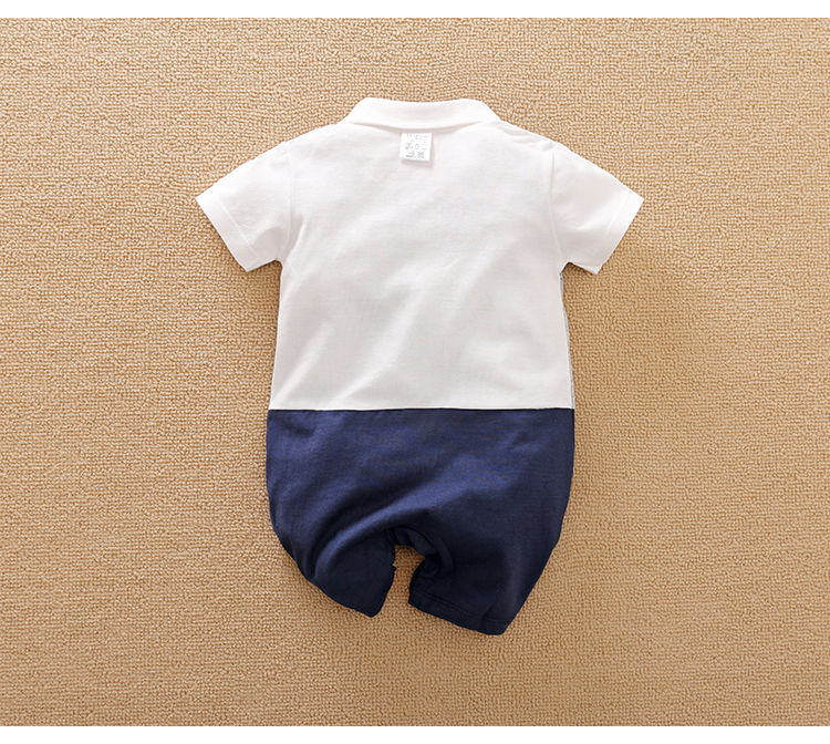Thumbnail: 0-18 Baby Bodysuit Gentleman Style Handsome Formal Cotton Comfortable Soft Boys 