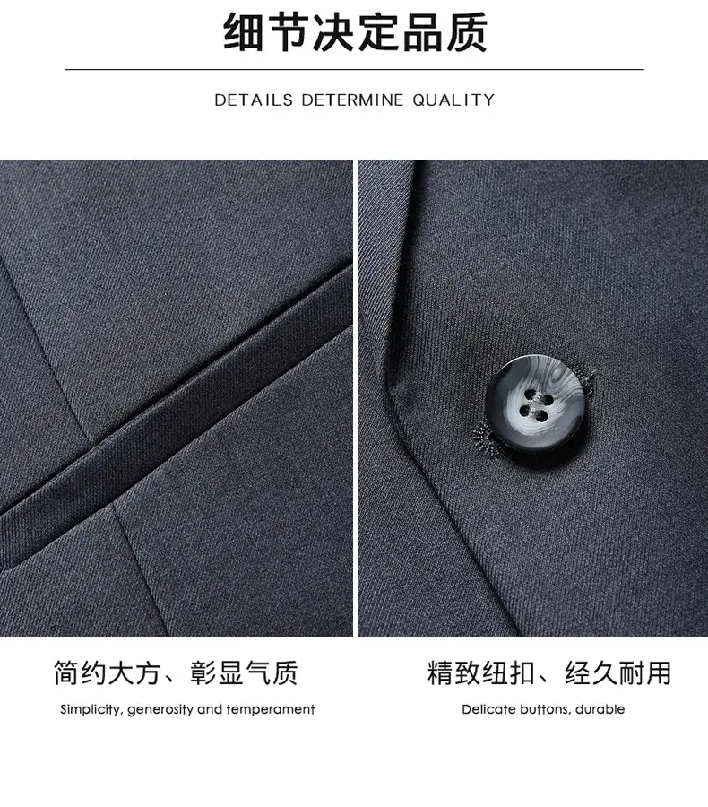 Thumbnail: Suit Boutique Men's Fashion Business (Blazer+ Vest + Trousers) Gentleman's Weddi