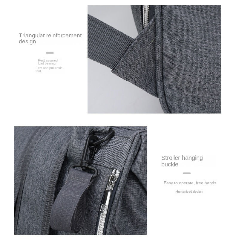 Thumbnail: Mommy Diaper Bags Baby Stroller Hanging Bag Mother Large Capacity Nappy Backpack