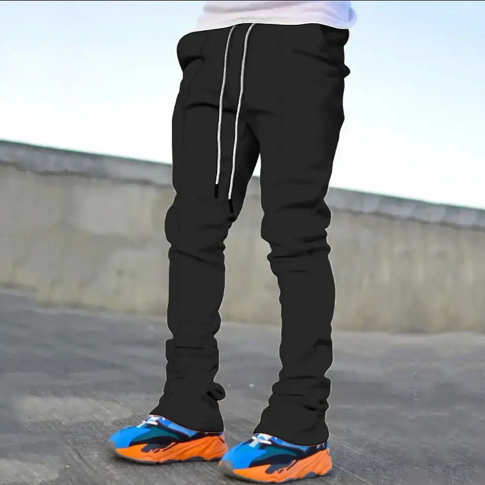 Thumbnail: Men's Casual Pants Summer Solid Color New Design Custom Flare Sweat Pants Street