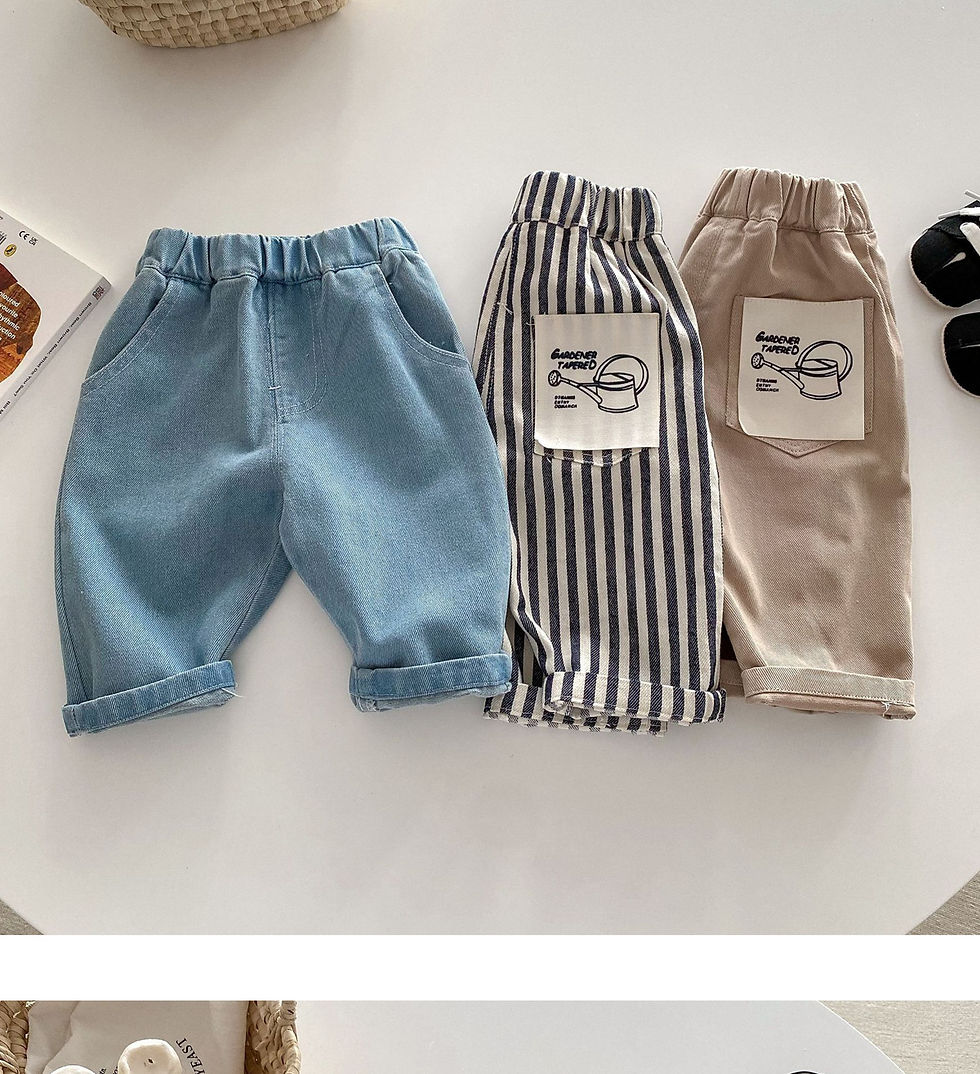 Thumbnail: Spring Clothes Children's Pants Casual 0-5 Years Old Korean Soft Denim Children'