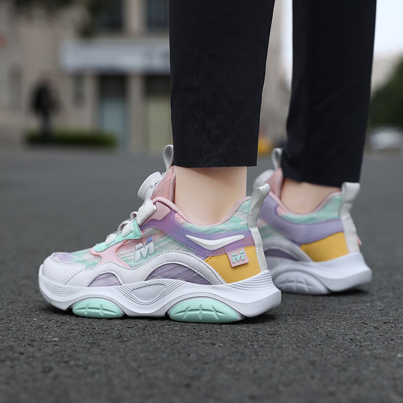 Thumbnail: Childrens Sports Shoes Girls Daily Comfort New Lightweight Trendy Sports Tennis 