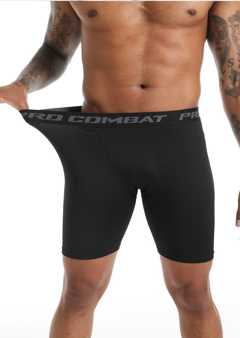 Thumbnail: Men Boxers Sports Underwear Underpants Gym Shorts M L XL Black Quick-Drying Swea