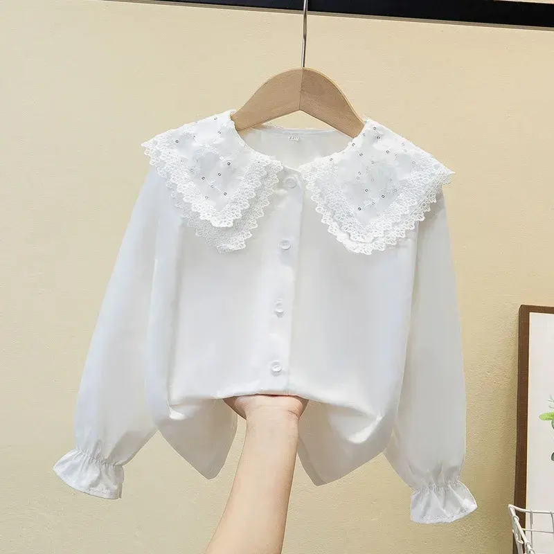 Thumbnail: Children's Clothing Blouse for Girls Kids Shirts Toddler Girl Clothes Top Vintag