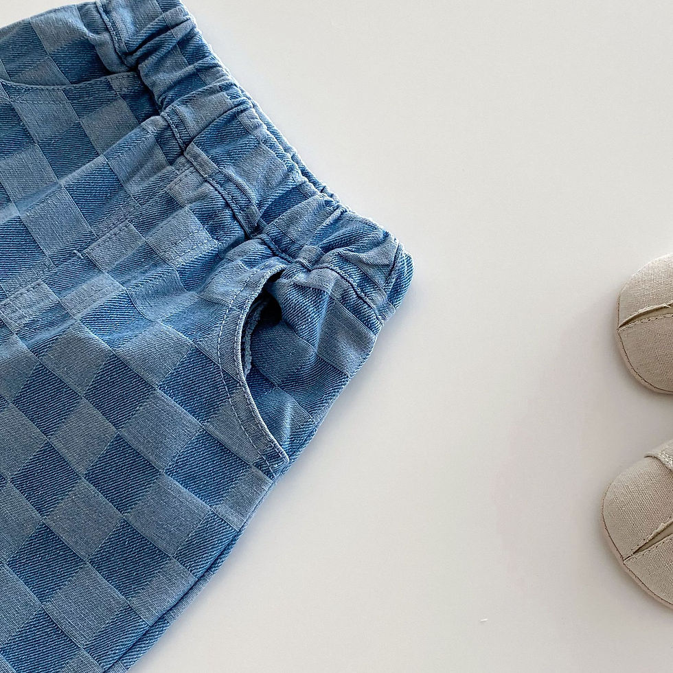 Thumbnail: 0 - 5 Y Little Kids Girls Boys Pants Korean Children's Clothes 2025 Cotton Check