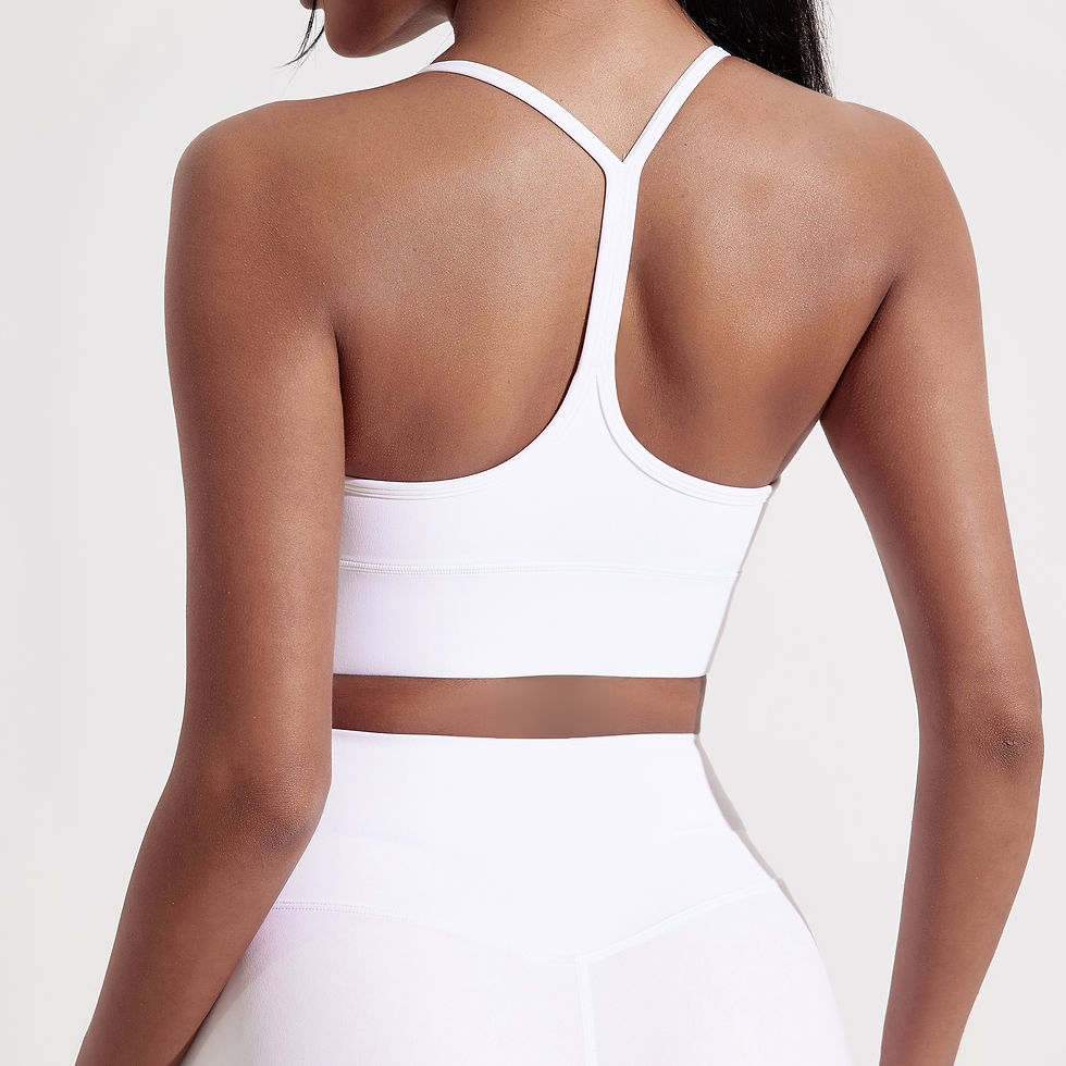 Thumbnail: Solid Color Gym Yoga Underwear Women Y shape Fitness sport Bra high strength Tig