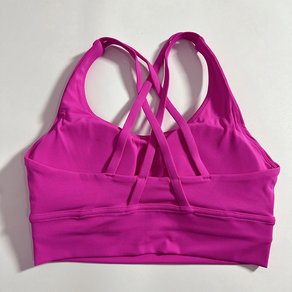 Thumbnail: Solid Color Women Cross  Fitness sport Bra soft high strength Tight Top Comprehe