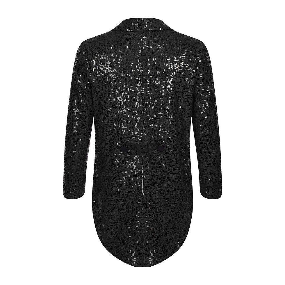 Thumbnail: Children Boys Long Sleeve Shiny Sequin Gentleman Blazer Tuxedo Coat for Circus M