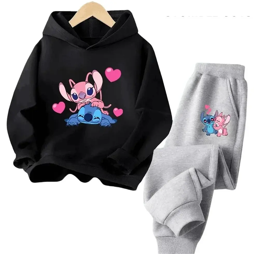 Thumbnail: Disney Kawaii Hoodie Set Sportswear Autumn Fashion Long Sleeve Hoodie Boys and G