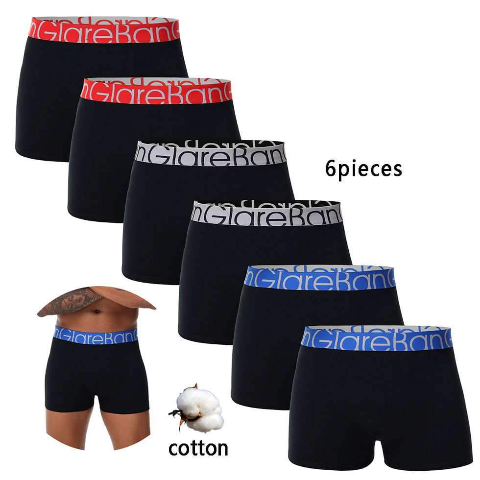 Thumbnail: 6pcs Pack Cotton Boxer Briefs Men shorts Panties Underwear For Man Brand And Und