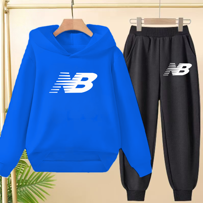 Thumbnail: Children Clothing Fashion Leisure Letter Print 2pcs Hoodies Coat+Pants Tracksuit