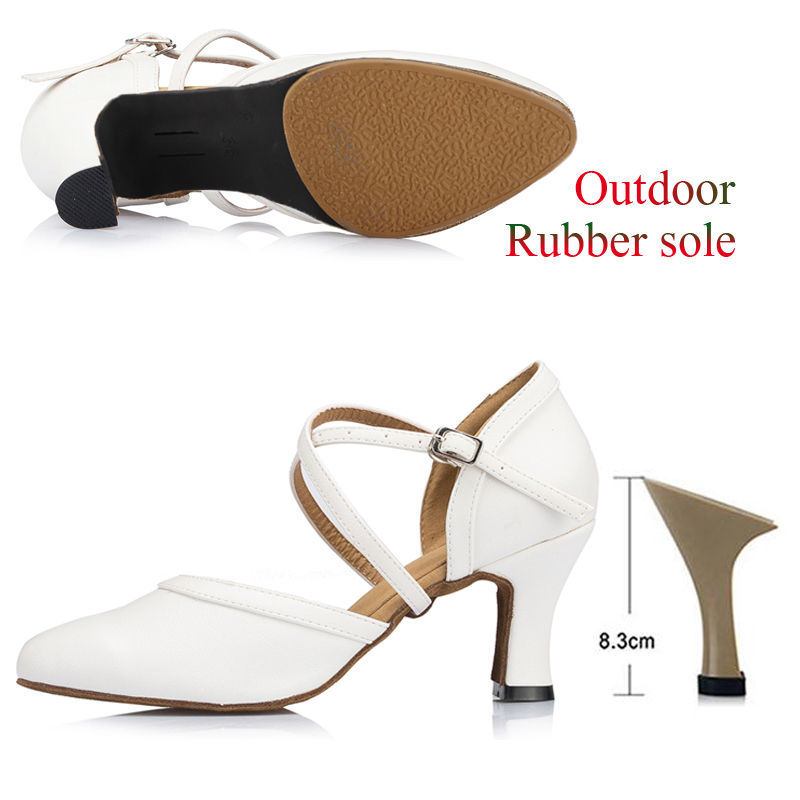 Thumbnail: Women's Latin Shoes White Wedding Party Ballroom Party Tango Salsa Summer Women'