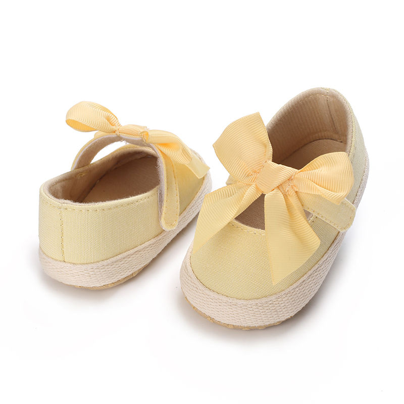 Thumbnail: Spring and Autumn Yellow Countryside Style Princess Shoes 0-12 Months Baby Soft 